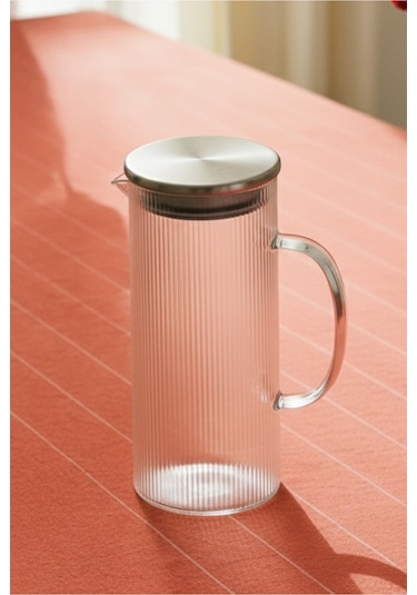 Perotti Bodrum 1200 Ml Borosilikat Cam Sürahi Buzdolabı Sürahisi Seffaf