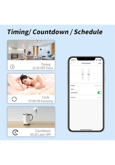Tenfowee Akıllı Wifi Priz - Uzaktan Kontrol, Zamanlayıcı Ve Enerji İzleme İle 2200w Güç Tuya/smart Life Uyumlu