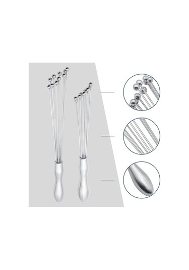 Ulzyvf Yumurta Yumurta Ve Tel Soslar Pişirme Paslanmaz Mikseri Manuel Kremalı Karıştırma Karıştırma İnç İnç Çırpma, Çırpma, Çırpma Çırpıcılar Çelik Bilyalı Ahşap 2pcs 12 10 Lm Ahşap