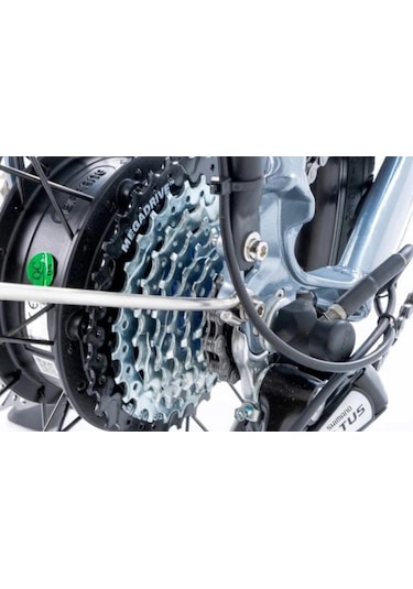 Alba Fold X Premium Katlanır Elektrikli Bisiklet Gümüş Lcd Gösterge 12.8ah Batarya, Hd Fren Antrasit - Gri