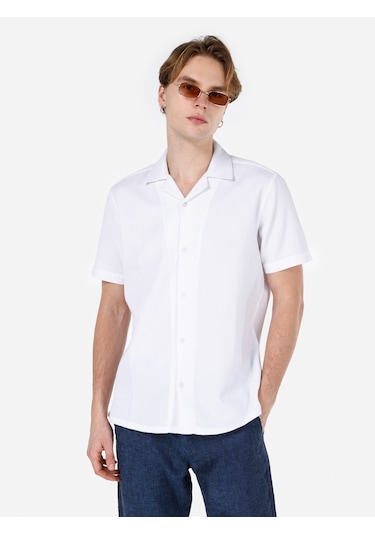 Colin's Colins Normal Kesim Shirt Yaka Beyaz Erkek Kısa Kol Gömlek Cl1066937 Cl1066937 Q1.v1 Wht Beyaz