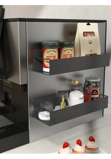 4 Adet Mıknatıslı Raf 449765143 Siyah