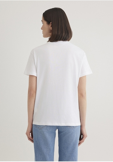 Mavi - Doğa Dostu Make The Planet Great Again Baskılı Tişört 16 Beyaz