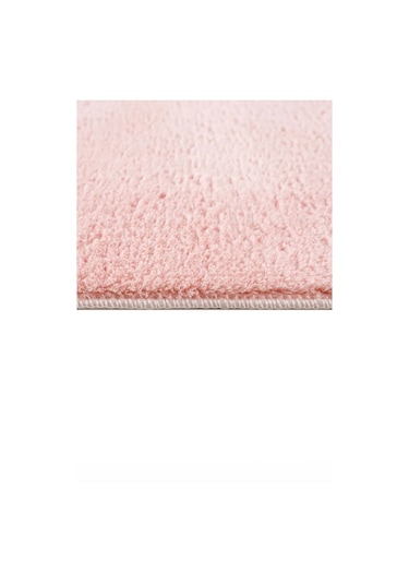 Raschel Carpet Pembe Lüks Raschel Kaymaz Taban Peluş Halı Yolluk Pembe