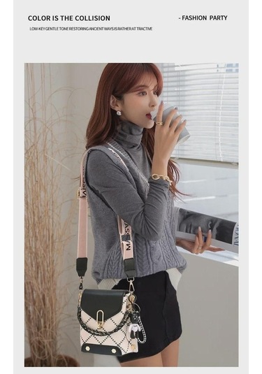 Novahub 2022 Kadın Mini Dikey Cep Telefonu Postacı Çantası - Hafif, Siyah Yaz Tasarımı Siyah