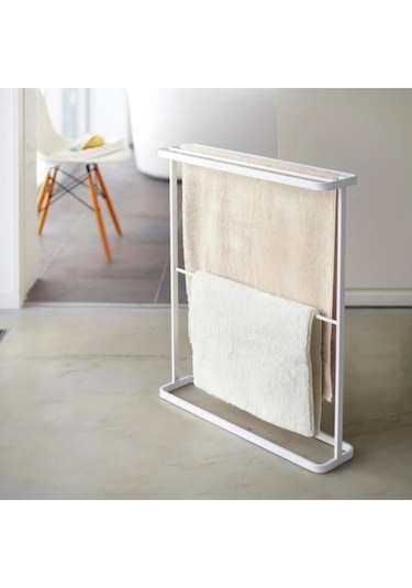 Kule Metal Banyo Havlu Askılığı Beyaz