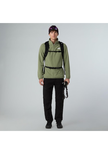The North Face M Glacier Fleece 1/4 Zip Jacket Erkek Polar-30560 Yeşil
