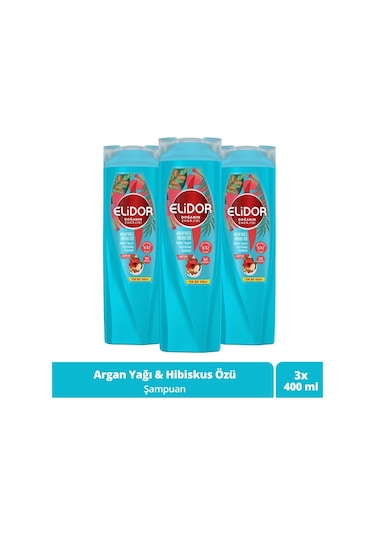 Elidor Argan Yağı & Hibiskus Özlü Şampuan 3 x 400 ML
