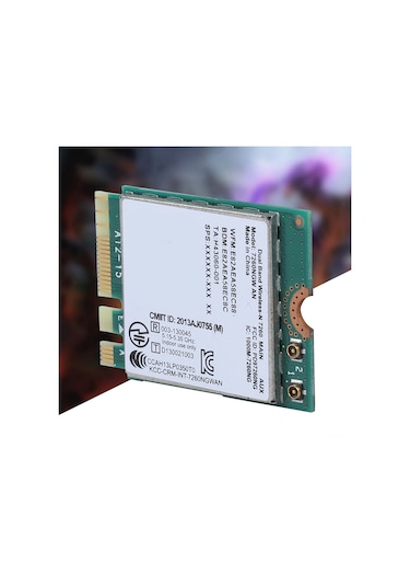 Konesam Intel 7260ngw An Ngff/m2 Arayüzlü 2.4g/5g Çift Bant 300mbps 802.11n Bluetooth 4.0 Dijital Radyo Kartı Lenovo/hp Desteği Yok
