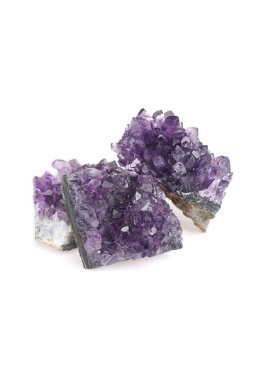Doğal Ametist Kümesi Kuvars Kristal Mineral Örneği Şifa Taşı Kaba Cevher 20-30g
