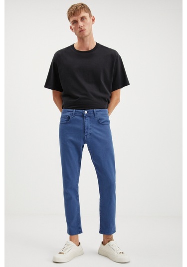 Antonıa Erkek Tappared Fit Boru Paça Kalın Dokulu Esnek Yapılı Magic Denim Kot Mavi Jeans Antonıa Erkek Tappared Fit Boru Paça Kalın Dokulu Esnek Yapılı Magic Denim Kot Mavi Jeans