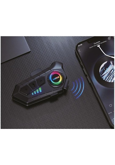 Sunix 1000 Mah Ipx6 Su Geçirmez V5.3 Intercom Motosiklet Kask Kulaklığı Ntr-101