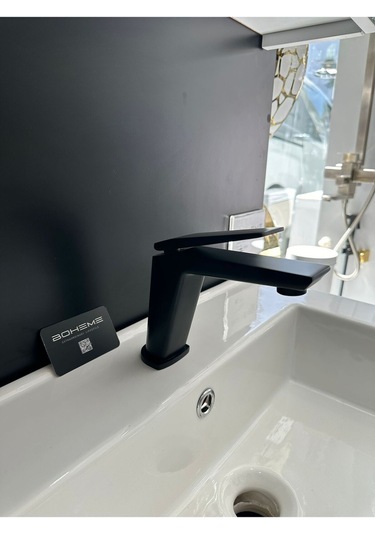 Boheme Fleko Chroma Siyah Lavabo Bataryası Siyah