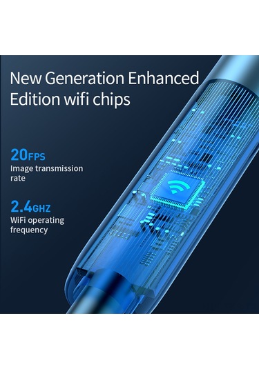 Hfambition Wifi Bağlantılı 8mm Endoskop: 3 Metre Kablo, Yüksek Çözünürlüklü Görüntüleme, Suya Dayanıklı, Mobil Uyumlu