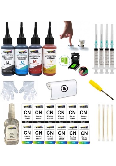 Canon E484 Yazıcı Kartuş Dolum Seti 4x100ml