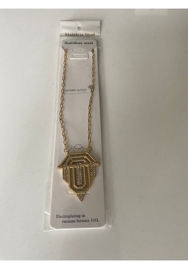 Uzel  Sarı Gold İhtişamın Gücün ve Özgüvenin Simgesi Kolye