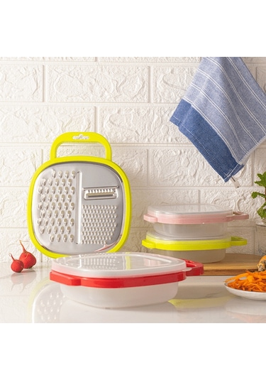 Padalink Yeşil Abs+430 Paslanmaz Çelik Mutfak Peynir Rendesi, Hızlı Temizlenir, Kapaklı Depolama Kapsülü İçerir Yeşil