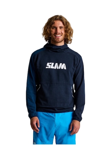 Slam Slam Graphic Hoodie Erkek Mavi Sweatshirt W13 Lacivert