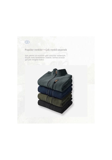 Erkek Termal Polar Ceket Soğuğa Dayanıklı Dik Yakalı Rahat Kesim Silueti Güzelleştirirerkek Termal Polar Ceket Soğuğa Dayanıklı Dik Yakalı Rahat Kesim Silueti Güzelleştirir Mavi