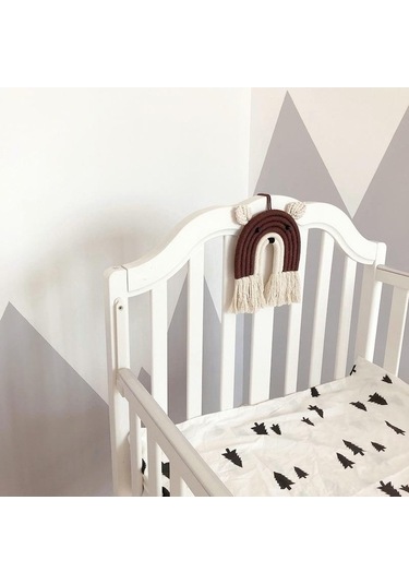 Novahub Tilki Ayı Gökkuşağı Geyik El Dokuma Bulut Odası Dekor Goblen Fx, Çocuk Odası Hediyesi Fx