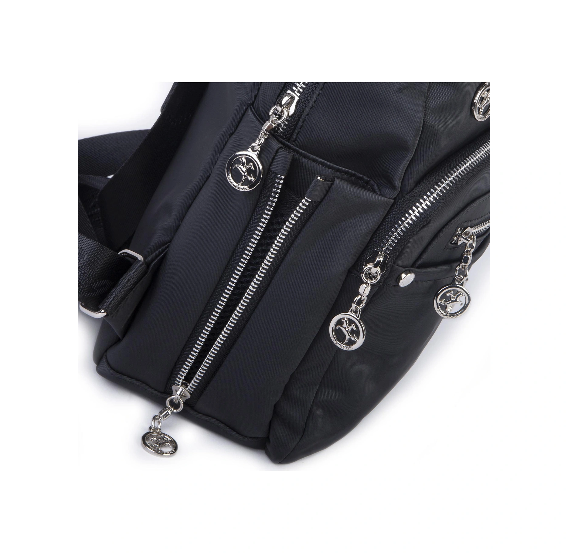 Nas Bag Kadın Çok Gözlü Sırt Çantası Siyah Buzzy Siyah