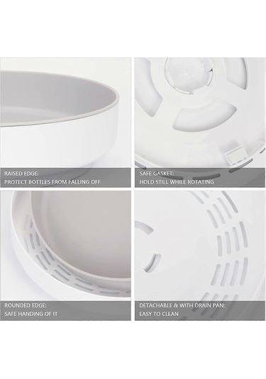 Döner Baharat Rafı, 360 Döndürülebilir Döner Mutfak Saklama, Mutfak Saklama İçin Baharat Düzenleyici 26 Cm/10,2 İnç -