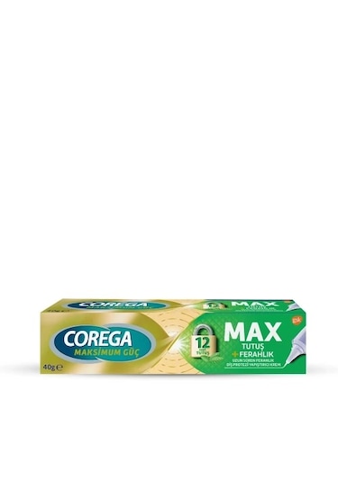 Corega Maksimum Kontrol + Tutuş Protez Yapıştırıcı Krem 40 G