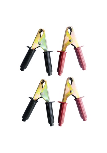 Akü Takviye Kablo Maşası Maşa Büyük Boy 15 Cm. Kırmızı-Siyah 2 Çift