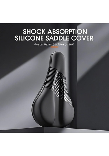 Moveevo Dağ Bisikleti Yumuşak Jilet Kılıfı - Pu Deri + Silikon + Hafıza Köpük, Kalın, Konforlu Sürüş Ekipleri Siyah