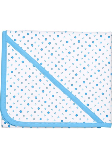 Puanlı Erkek Bebek Penye Battaniye 88x88cm - Standart / Turkuaz Turkuaz