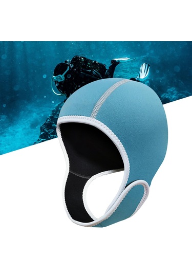 Suntek Scuba Diving Hood 2mm Neopren Dalış Wetsuit Sörf Mavi Mavi