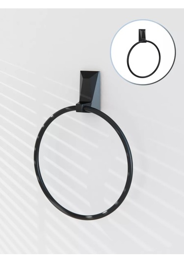 Kleber Banyo İçin Havlu Tutucu, Ice, Halka Askı 208895873 Siyah