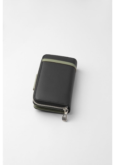 Cengiz Pakel Orta Boy Kadın Cüzdan 65295m - Siyah/yeşil 65295m-siyah-yeşil