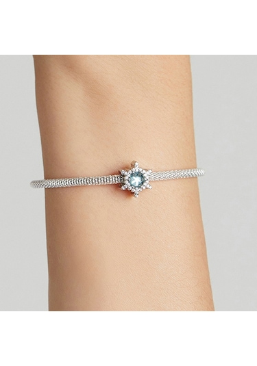 Bsc512 Kış Kar Tanesi Dıy Bilezik Boncuk Noel 925 Gümüş Boncuk Aksesuarları Çok Renkli