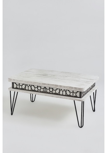 Melek Model Akıllı Sehpa Metal Ayaklı Lüx Model Sehpa