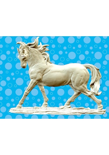 Beyaz At Heykeli Biblo 9.5x7 Cm Özel Tasarım