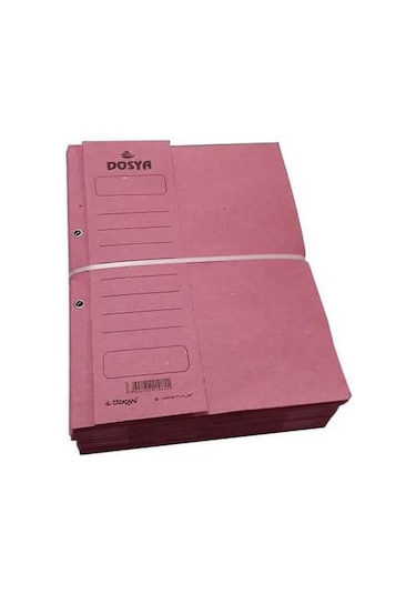 Özkan Yarım Kapak Karton Dosya Pembe Kapsüllü 1 Paket 50 Adet