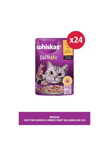 Whiskas Tasty Mix Kuzu&hindi Kedi Maması 85 Gr 24x