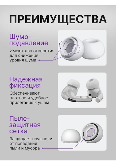 Canvaland Airpod Pro Ve Pro 2 İçin Kulak Kılıfları 275427825 Beyaz