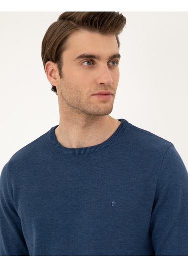 Pierre Cardin Erkek İndigo Melanj Kazak /triko 50296575-vr155 İndigo Melanj