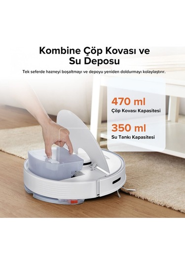 Robot Süpürge Yedek Parçaları Rob Rock Q7max Q7maxt8 Yedek Atık Çöp Kutusu Ve Su Tankı