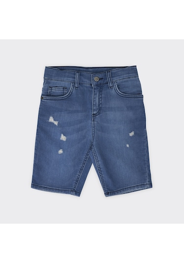 Panço Erkek Çocuk Yıkamalı Denim Şort 2411bk07021-4320 001
