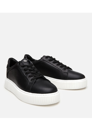 Hotiç Erkek Deri Siyah Yüksek Tabanlı Spor Ayakkabı 02ayh305100a100 Siyah