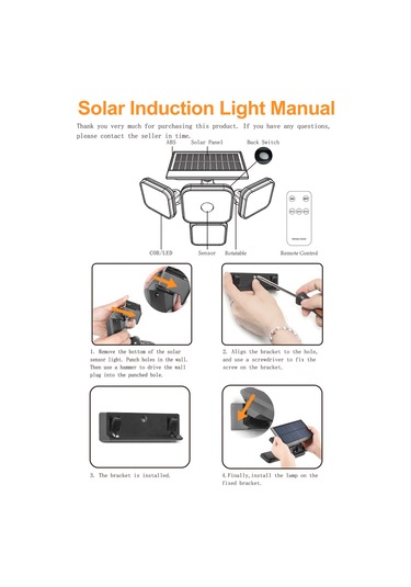 Hangfox Güneş Enerjili 231 Led Duvar Lambası - Pır Hareket Sensörlü, 3 Işık Modu, Uzaktan Kumanda, Ip65 Su Geçirmez, 2400mah Batarya Tekli Diğer