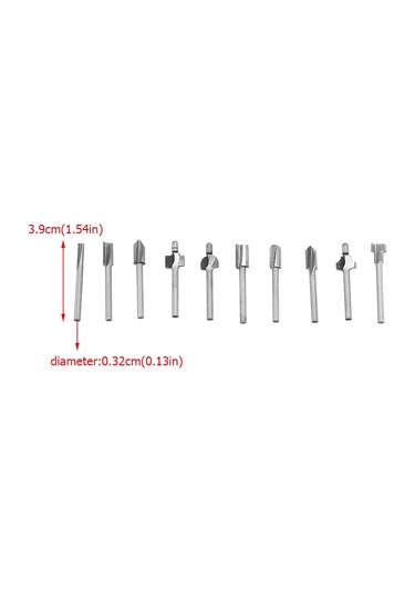 Springsun 10 Adet Hss Ahşap İşleme Freze Ucu - Taşlama, Oymacılık Ve Kenar Düzenleme İçin Elektrikli Freze Uçları