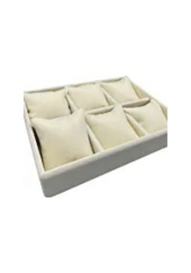 Dobric Model Süet Kaplama Krem Renk 24/18 Cm Yastıklı Çekmece İci Takı Düzenleyicisi