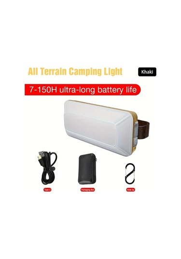 Xuweiwei Rhe Haki 10000mah Taşınabilir Şarjlı Kamp Işığı Usb Hızlı Şarj Su Geçirmez 6 Modlu Çadır Işığı Kanca Manyetik Taban Dış Mekan Araba Tamiri Yürüyüş Rhe Haki