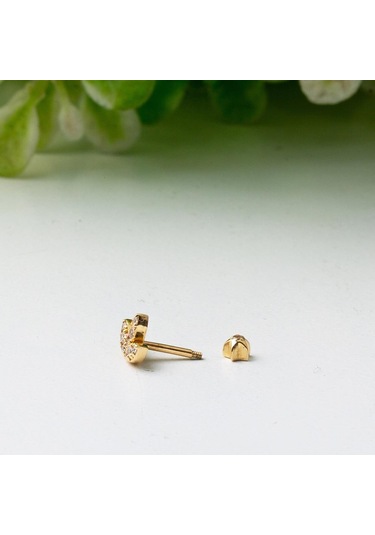 Bilezikci  14 Ayar Altın Tragus Piercing Küpe Kphsy14k22505 Sarı