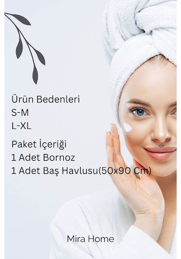 Mira Home Havlulu Banyo Bornoz Takımı %100 Pamuklu Softeco Lavanta