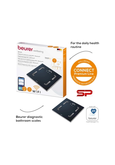 Beurer BF880 Wifi ve Bluetooth Özellikli Vücut Analiz Diyagnoz Tartısı